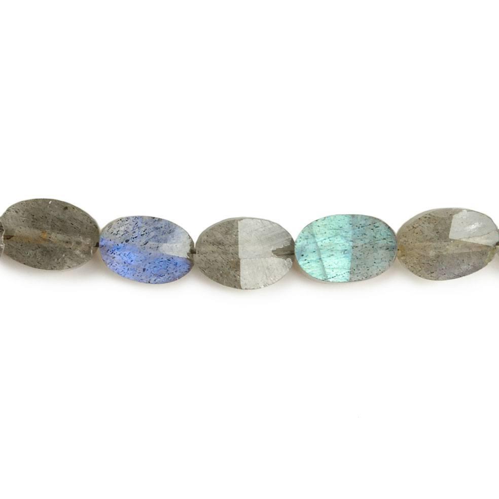 6x9mm Labradorite Faceted Oval Beads 13 inch 38 pieces - The Bead Traders