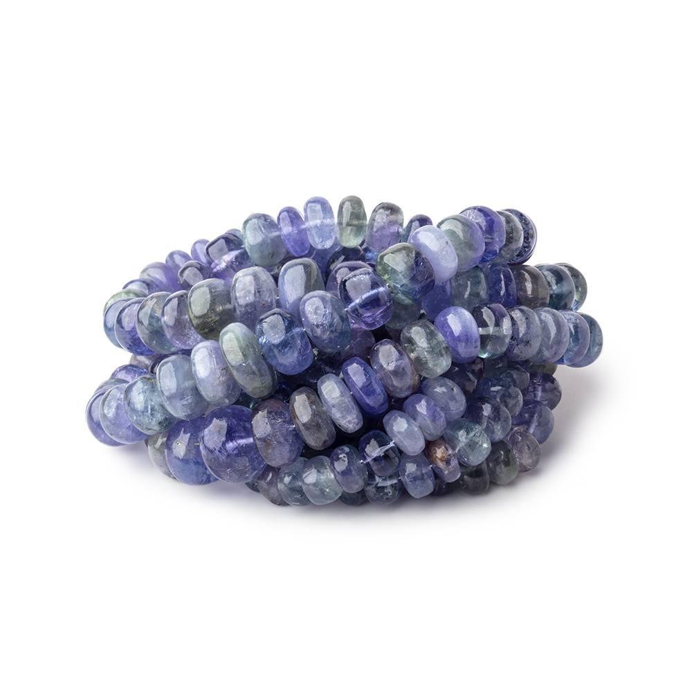 7-12mm Tanzanite Plain Rondelle Beads 17 inch 85 pieces A - The Bead Traders