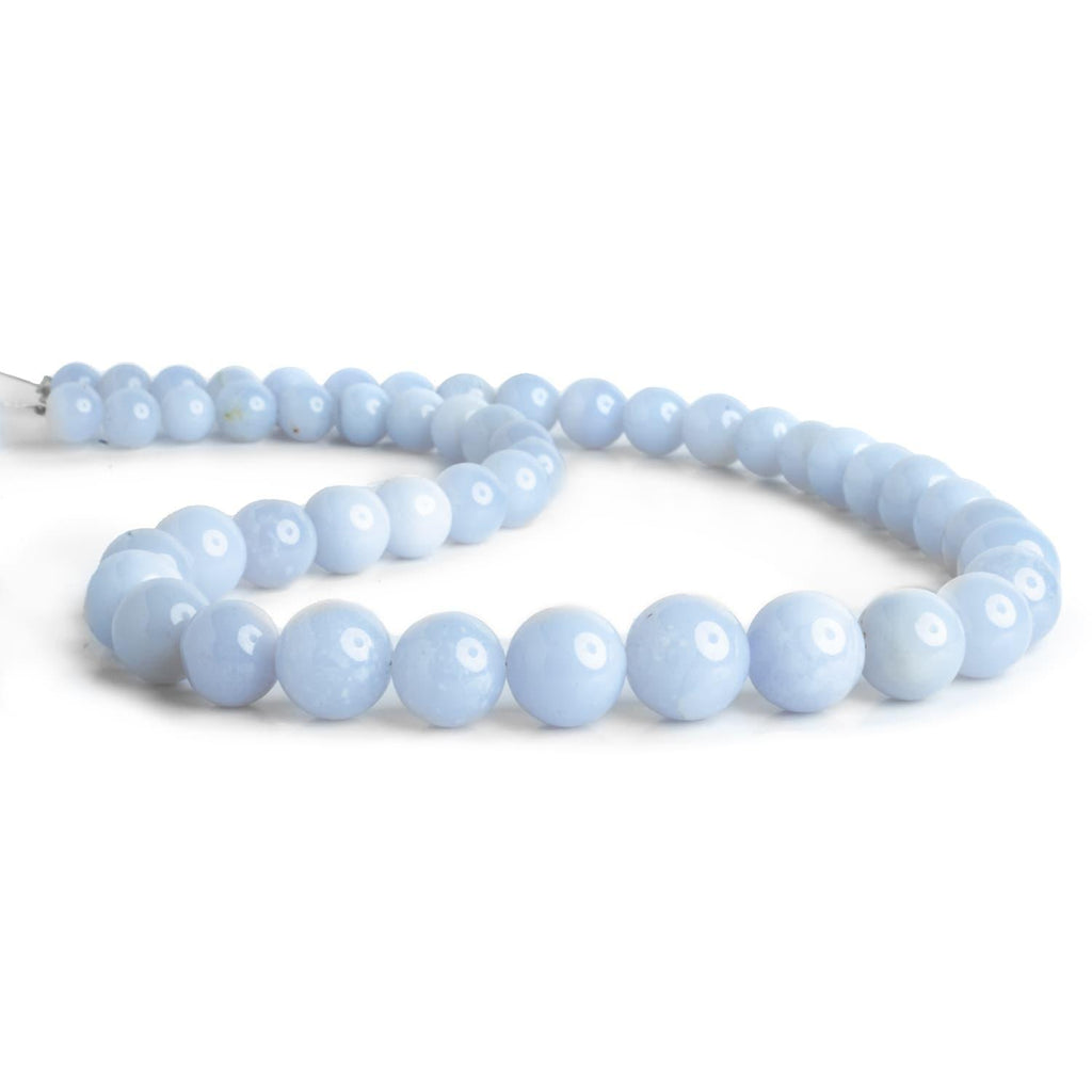 7-12mm Turkish Chalcedony Plain Rounds 16 inch 50 beads - The Bead Traders