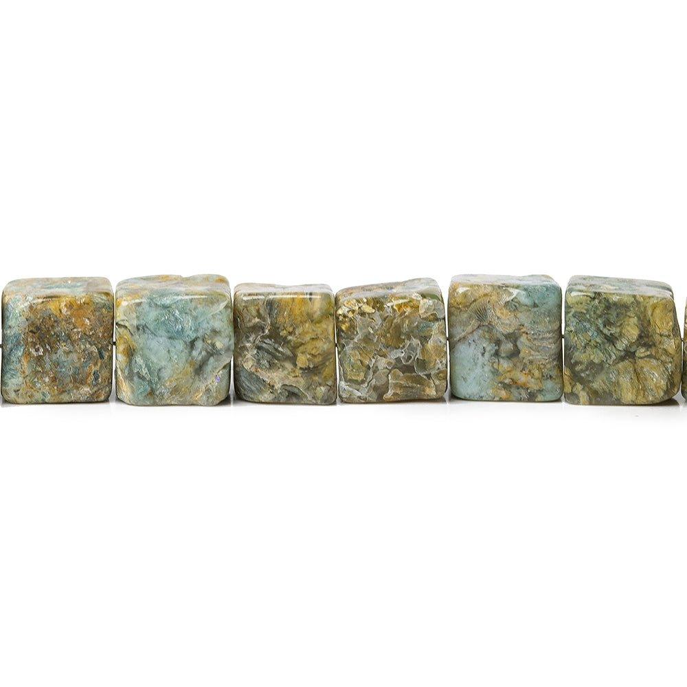 7-8mm Jasper Plain Cube Beads 49 pieces - The Bead Traders