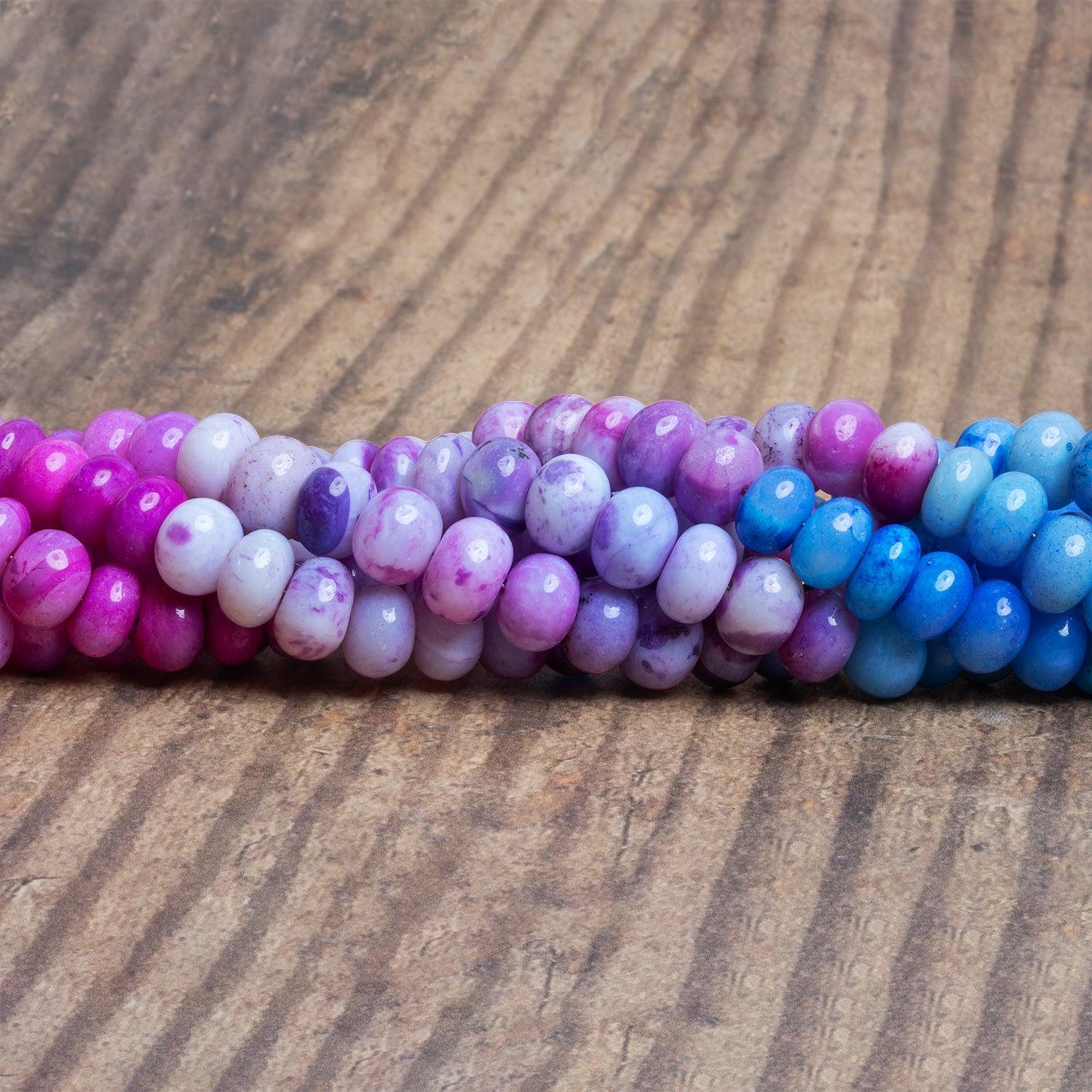 7-8mm Multicolor Opal Plain Rondelles 16 inch 80 beads - The Bead Traders