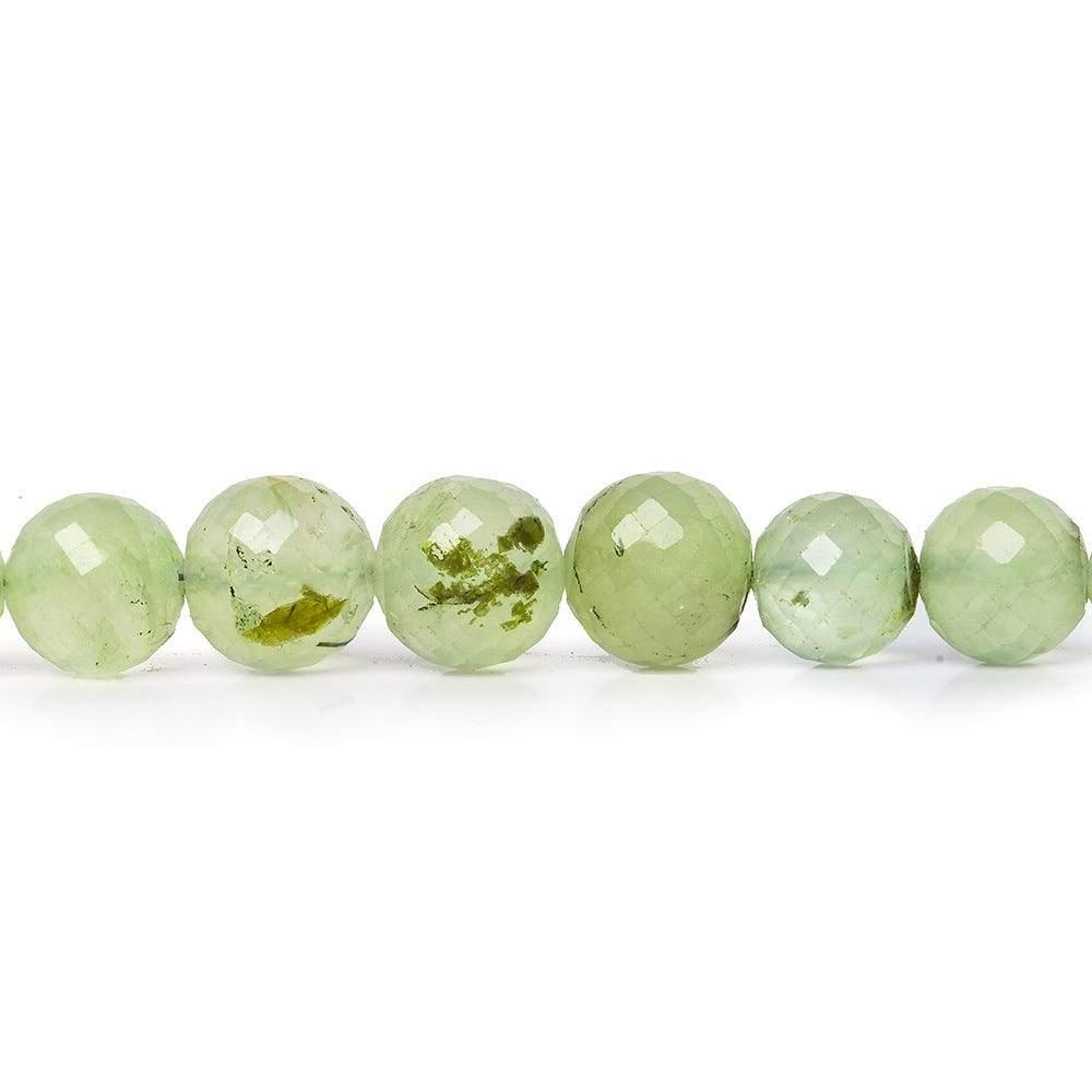 7-8mm Prehnite Faceted Round Beads 14.5 inch 47 pieces - The Bead Traders