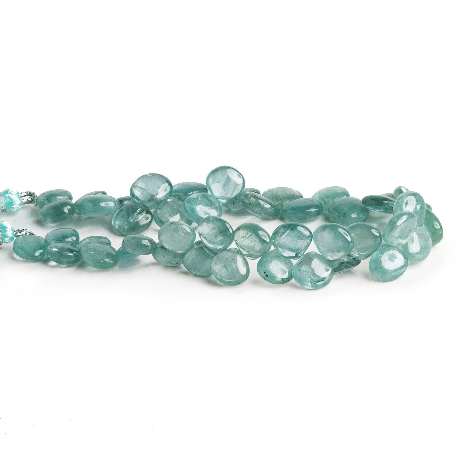 7-8mm Teal Kyanite Plain Hearts 8 inch 45 beads - The Bead Traders