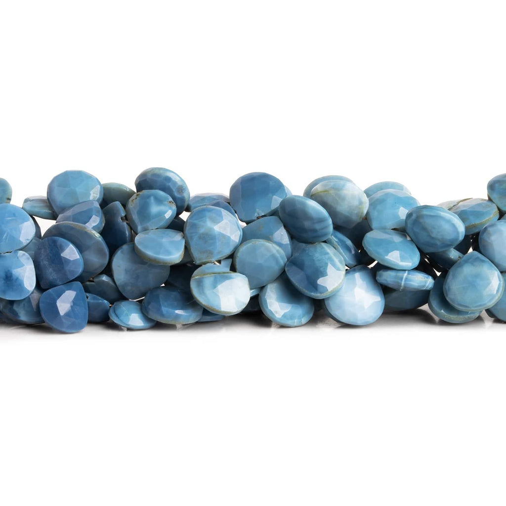 7-9mm Denim Opal Faceted Hearts 8 inch 50 beads - The Bead Traders