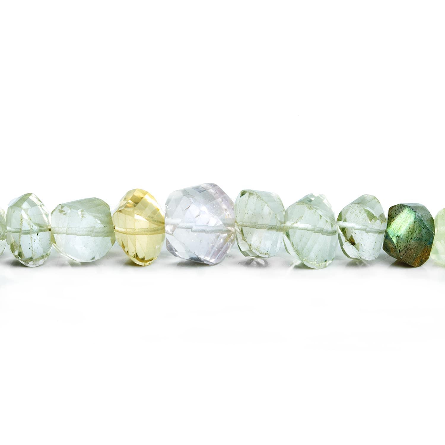 7-9mm Multi Gemstone Twists 9.5 inch 48 beads - The Bead Traders