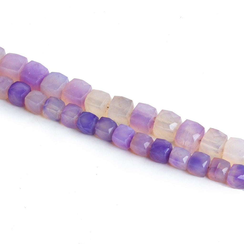 7-9mm Purple Chalcedony Cubes - Lot of 2 - The Bead Traders