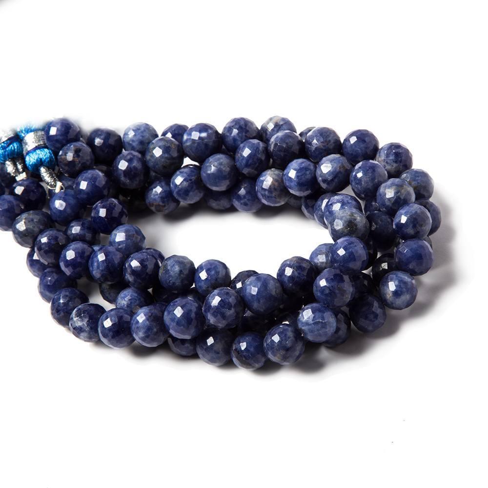 7.5-8mm Sodalite faceted round beads 8 inch 26 pieces - The Bead Traders