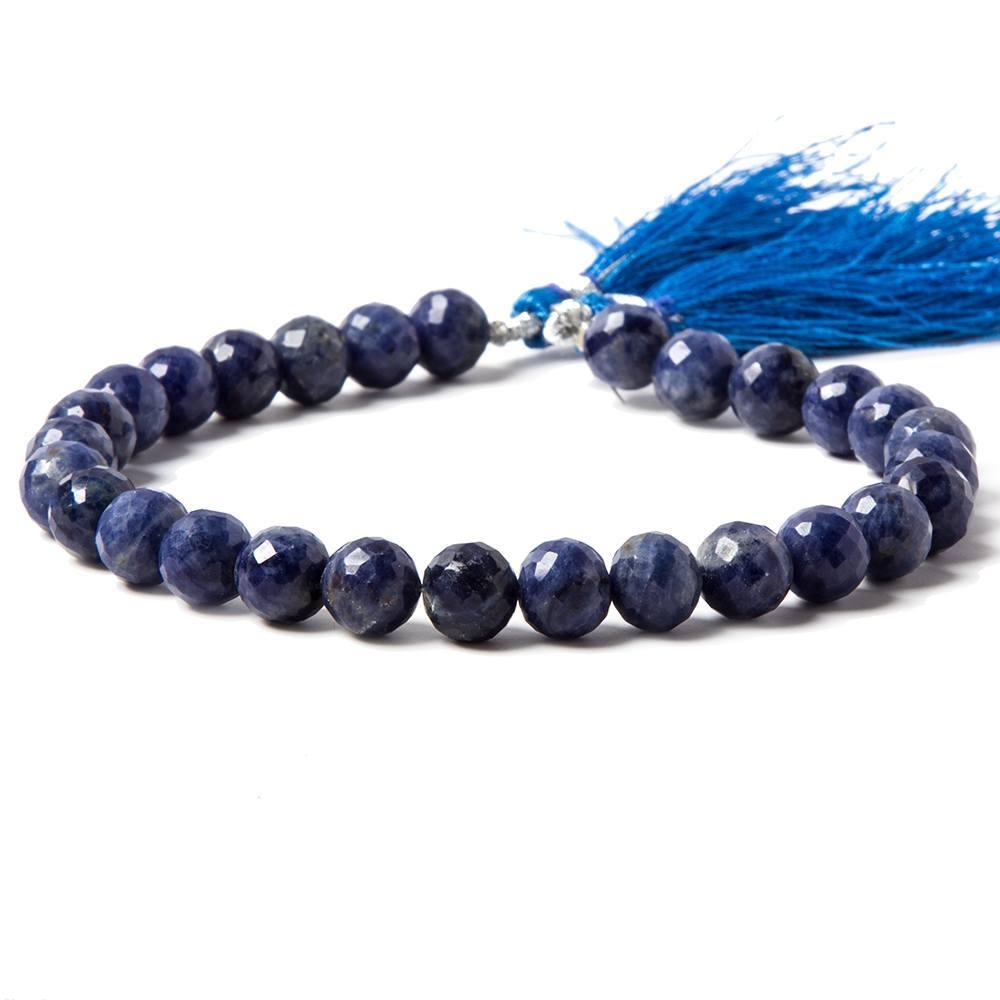 7.5-8mm Sodalite faceted round beads 8 inch 26 pieces - The Bead Traders