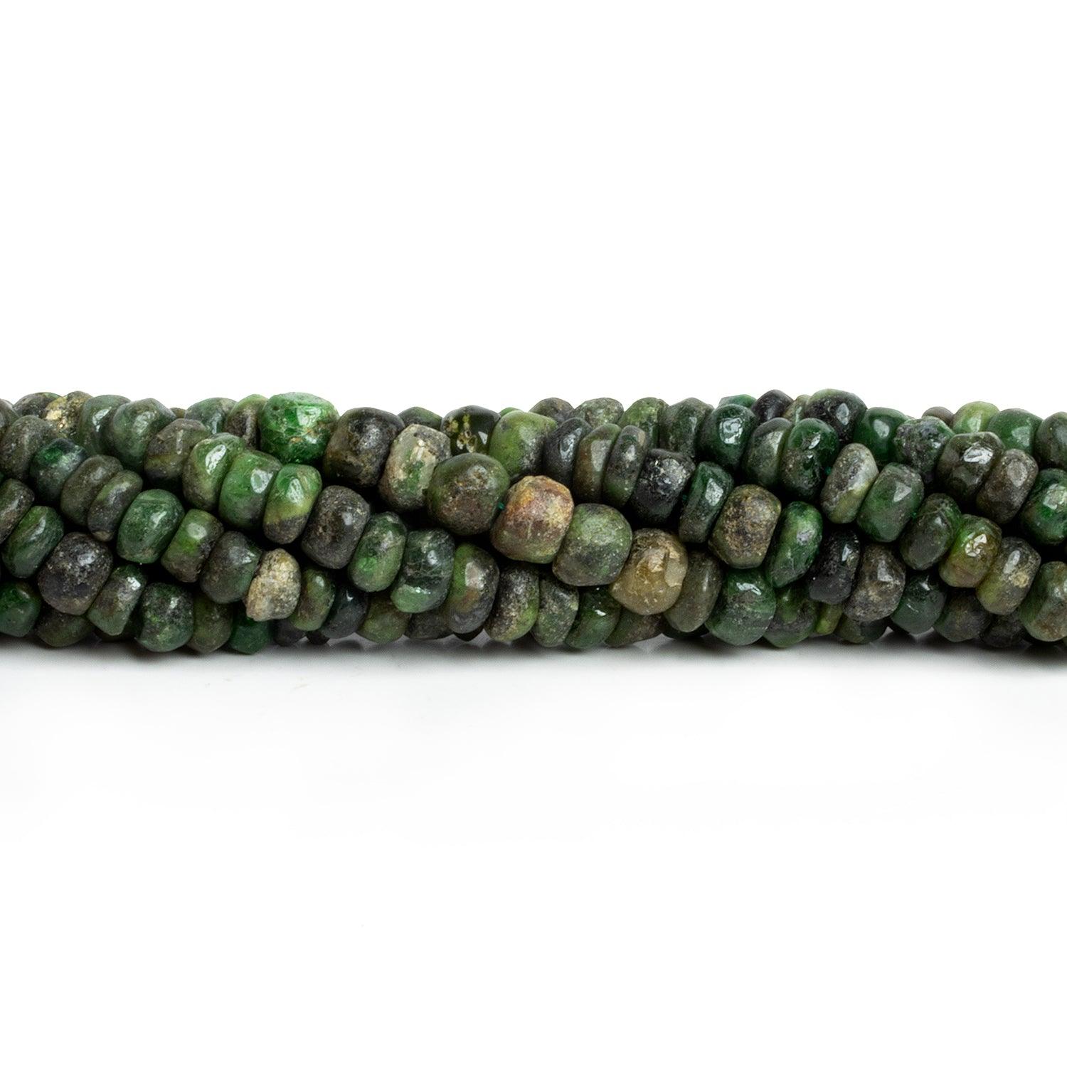 7.5mm Tsavorite Plain Rondelles 14 inch 85 beads - The Bead Traders