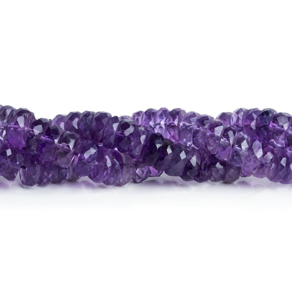7mm-8mm Amethyst Faceted Heishis 16 inch 150 beads - The Bead Traders