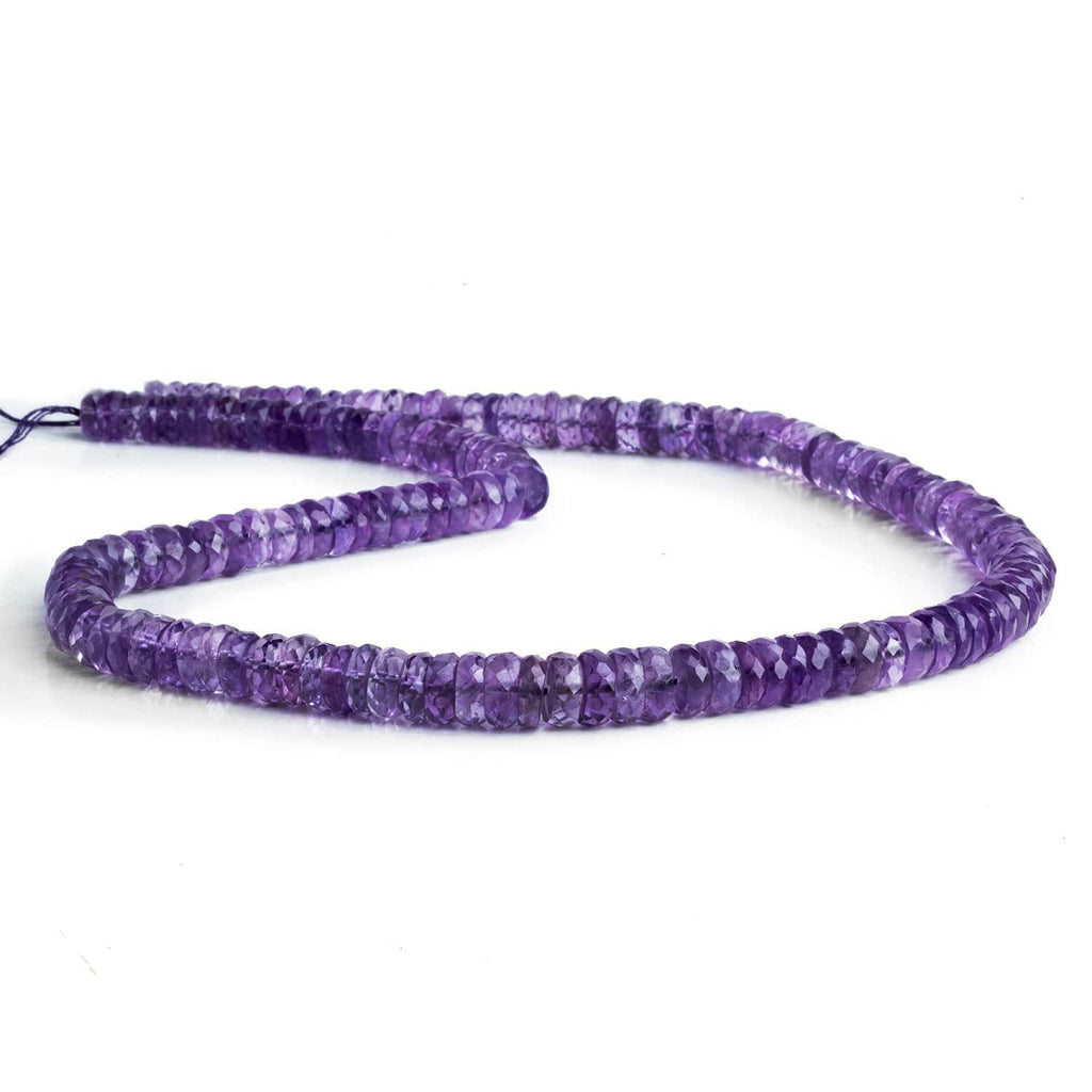7mm-8mm Amethyst Faceted Heishis 16 inch 150 beads - The Bead Traders