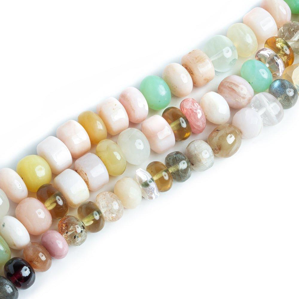 7mm-8mm Multi Gemstone Mixed Shape Beads - Lot of 3 - The Bead Traders
