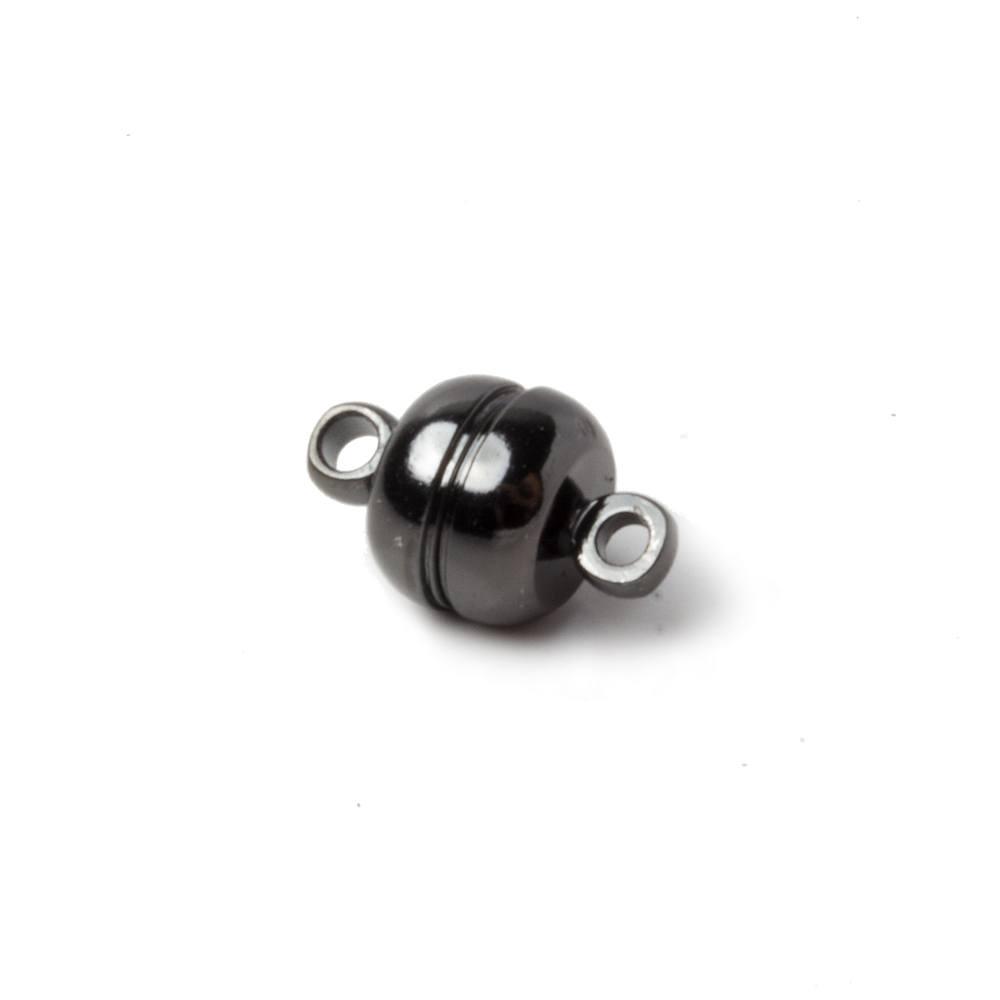 7mm Black Gold plated Magnetic Clasp Set of 5 pieces - The Bead Traders