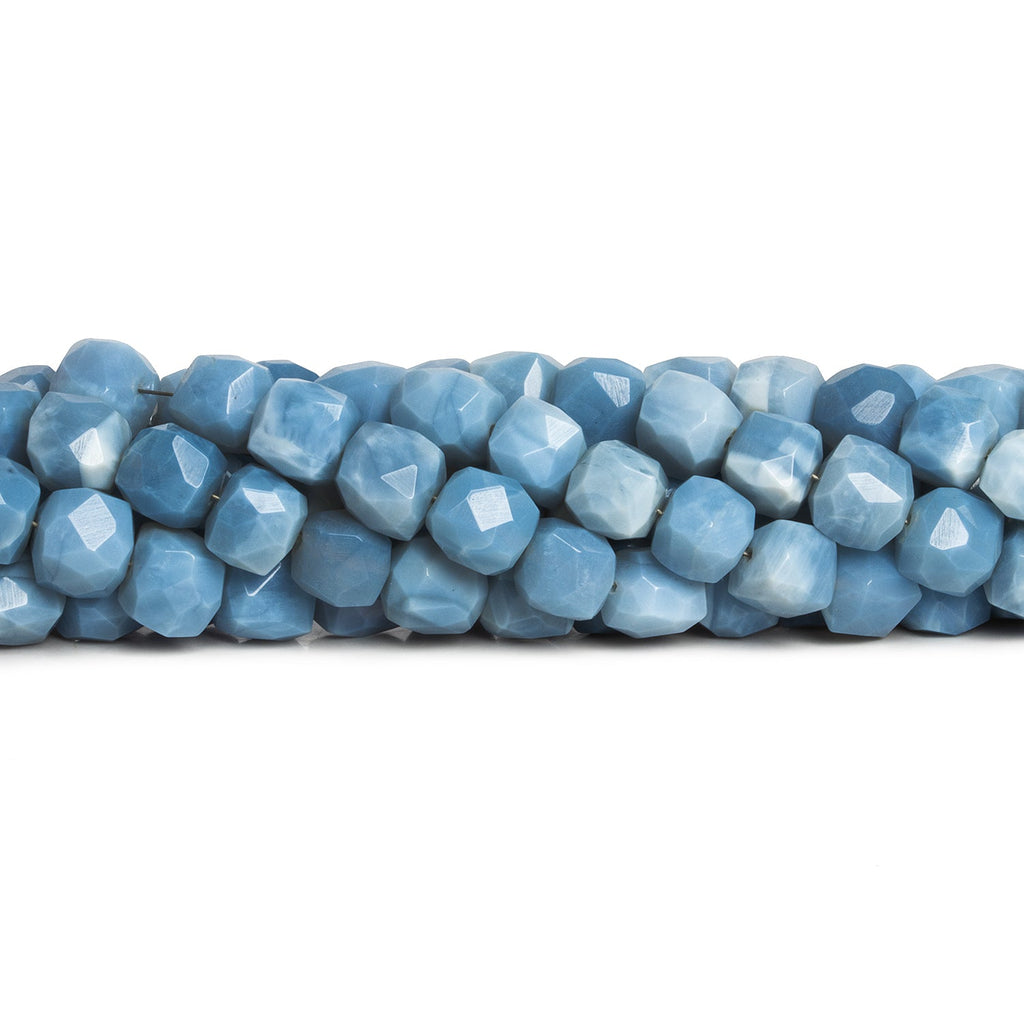 7mm Denim Opal Faceted Cubes 8 inch 25 beads - The Bead Traders