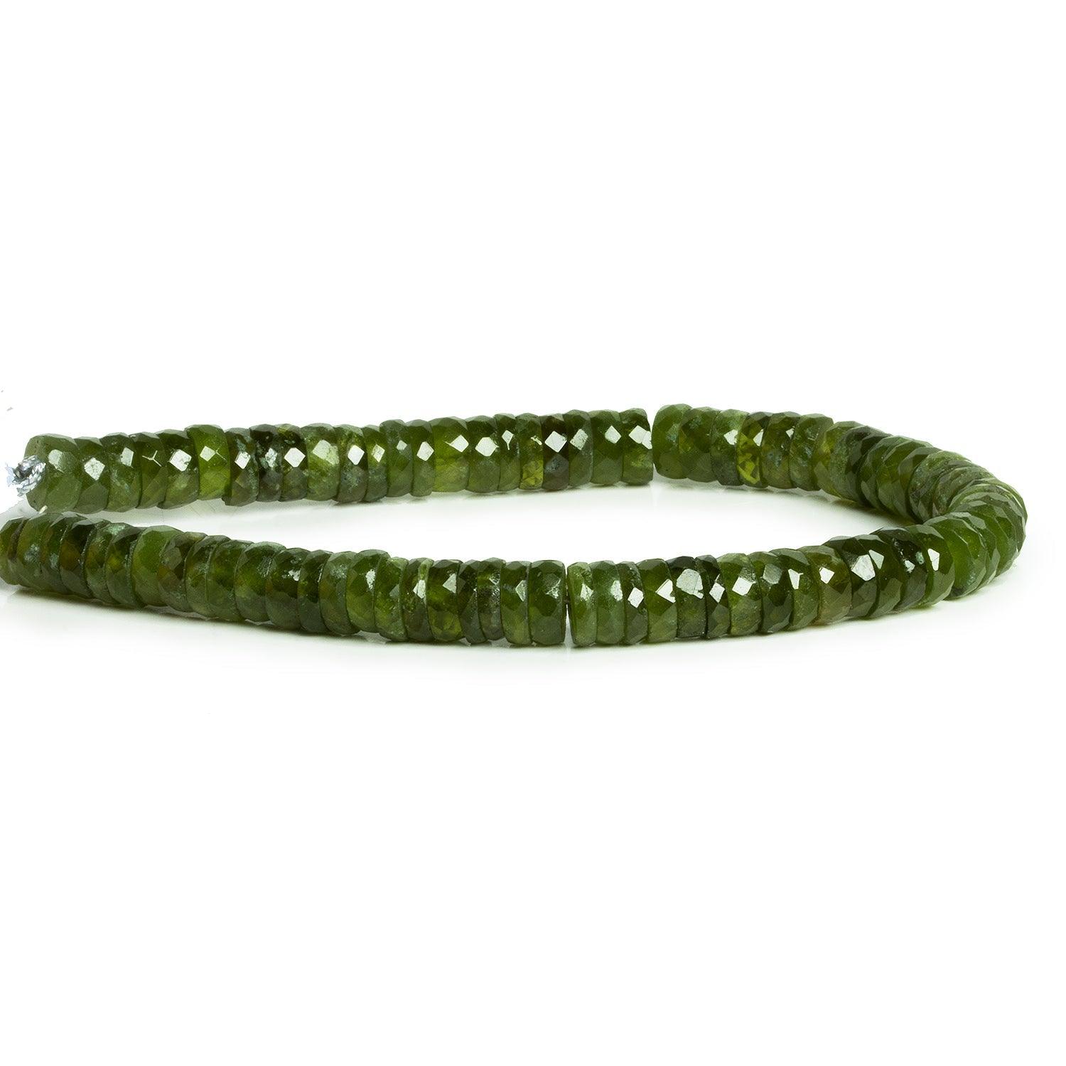 7mm Idocrase Faceted Heishis 8 inch 70 beads - The Bead Traders
