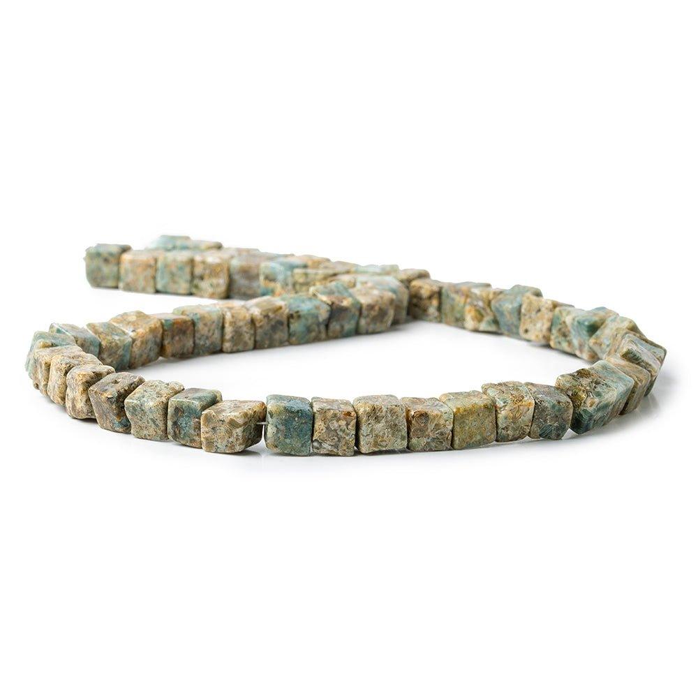 7mm Jasper Plain Cube Beads 60 pieces - The Bead Traders