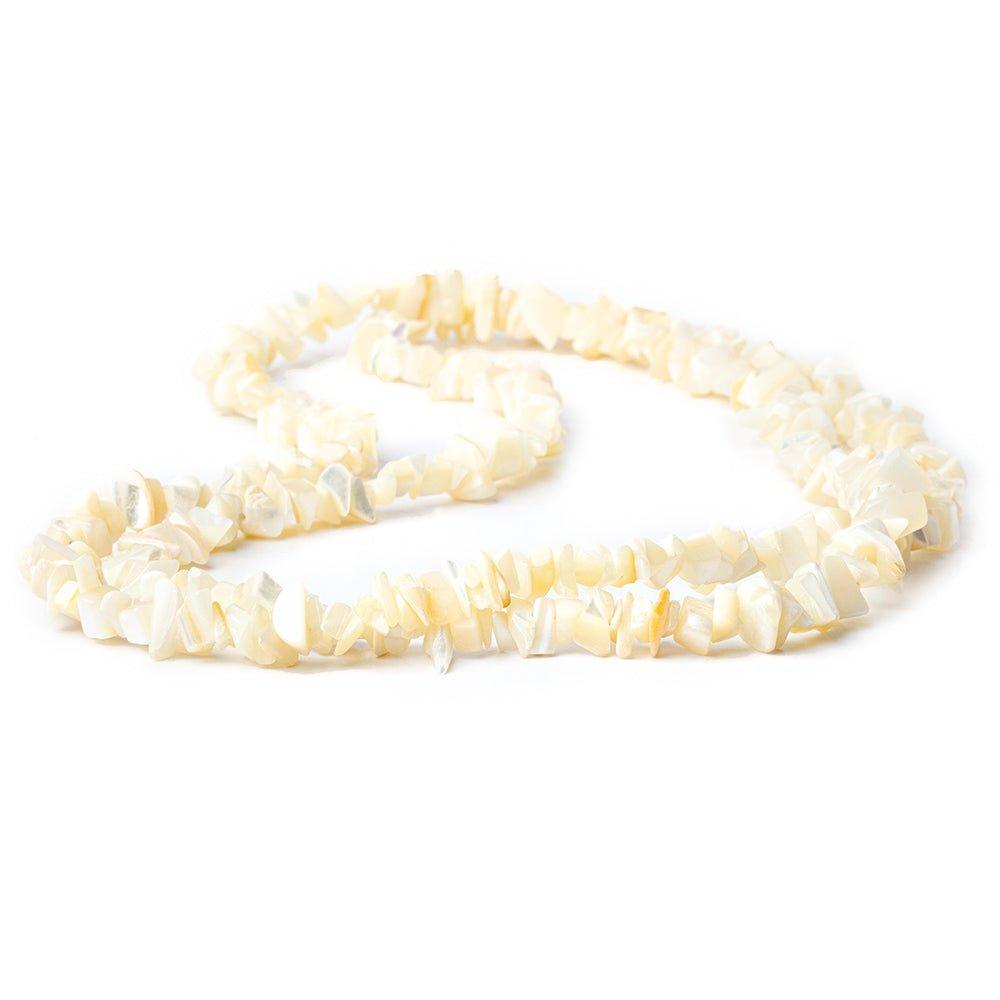 7mm Mother of Pearl Chip Beads, 36 inch - The Bead Traders