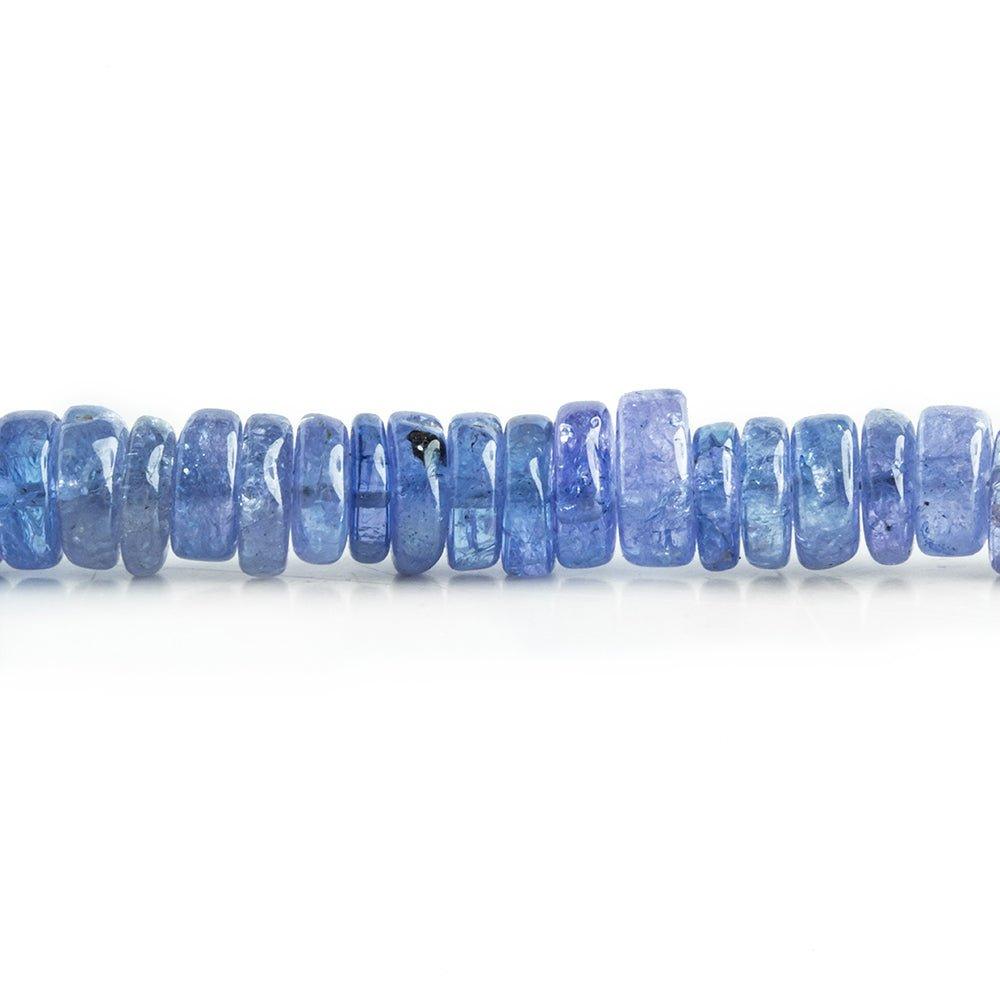 7mm Tanzanite Plain Heishi Beads 14 inch 210 pieces - The Bead Traders