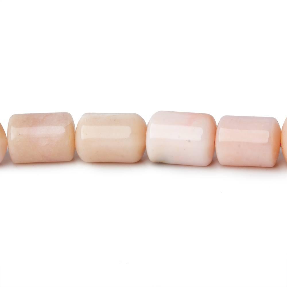 7x10mm Pink Peruvian Opal Plain Tube Beads 8 inch 21 pieces - The Bead Traders
