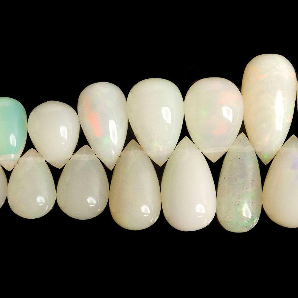 7x3-13x7mm Ethiopian Opal plain teardrops 16 inch 161 beads - The Bead Traders