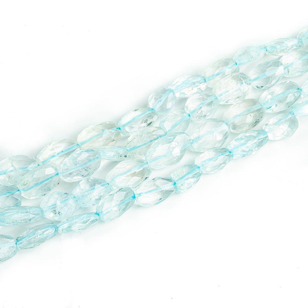 7x4mm-9x5mm Aquamarine Faceted Oval Beads - Lot of 4 - The Bead Traders