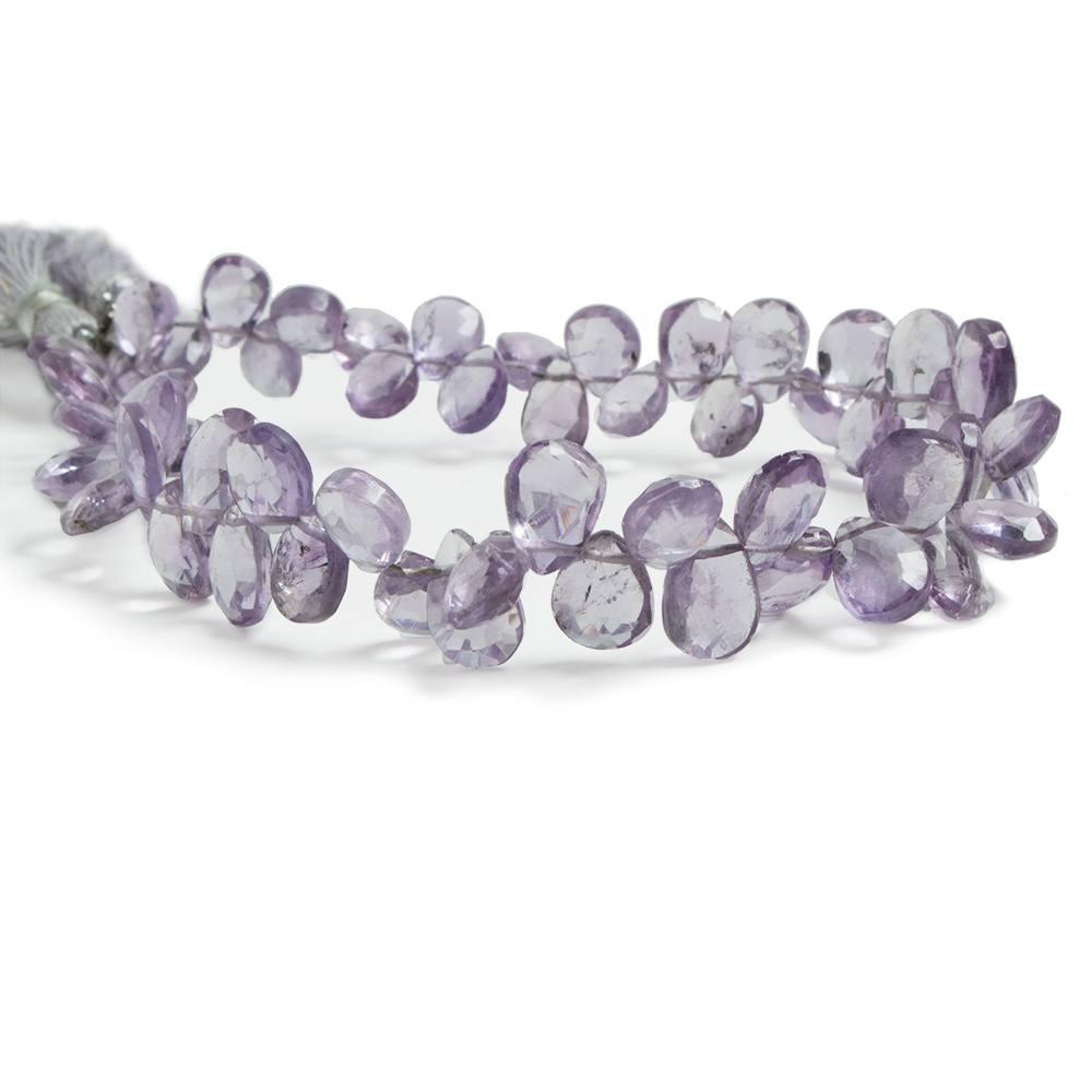 7x5-9x7mm Amethyst faceted pear beads 8 inch 57 pieces - The Bead Traders