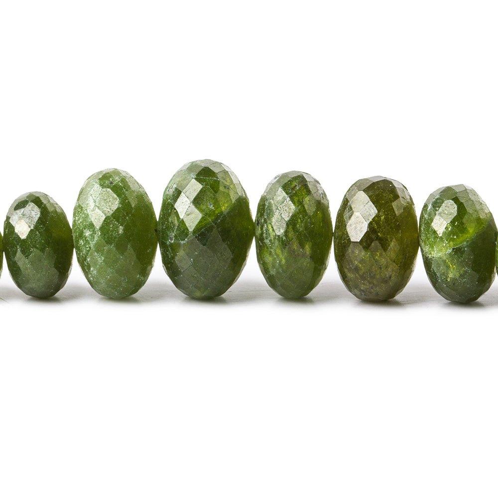 7x5mm-15x10mm Idocrase Faceted Rondelle Beads 16 inch 67 pieces - The Bead Traders