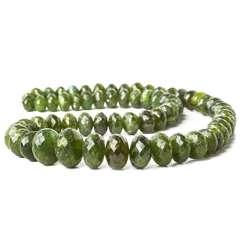 7x5mm-15x10mm Idocrase Faceted Rondelle Beads 16 inch 67 pieces - The Bead Traders