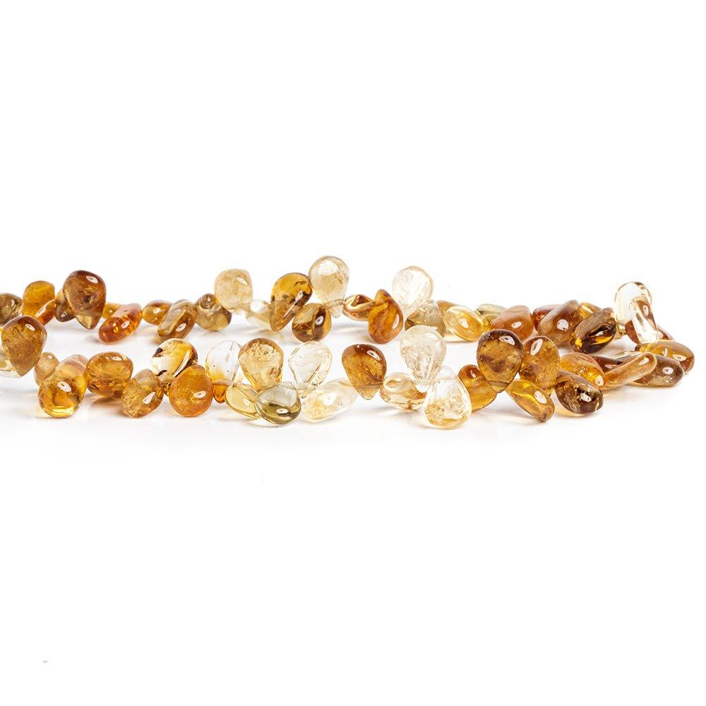 7x6mm-9x7mm Citrine Plain Pear Beads 8 inch 56 pieces - The Bead Traders