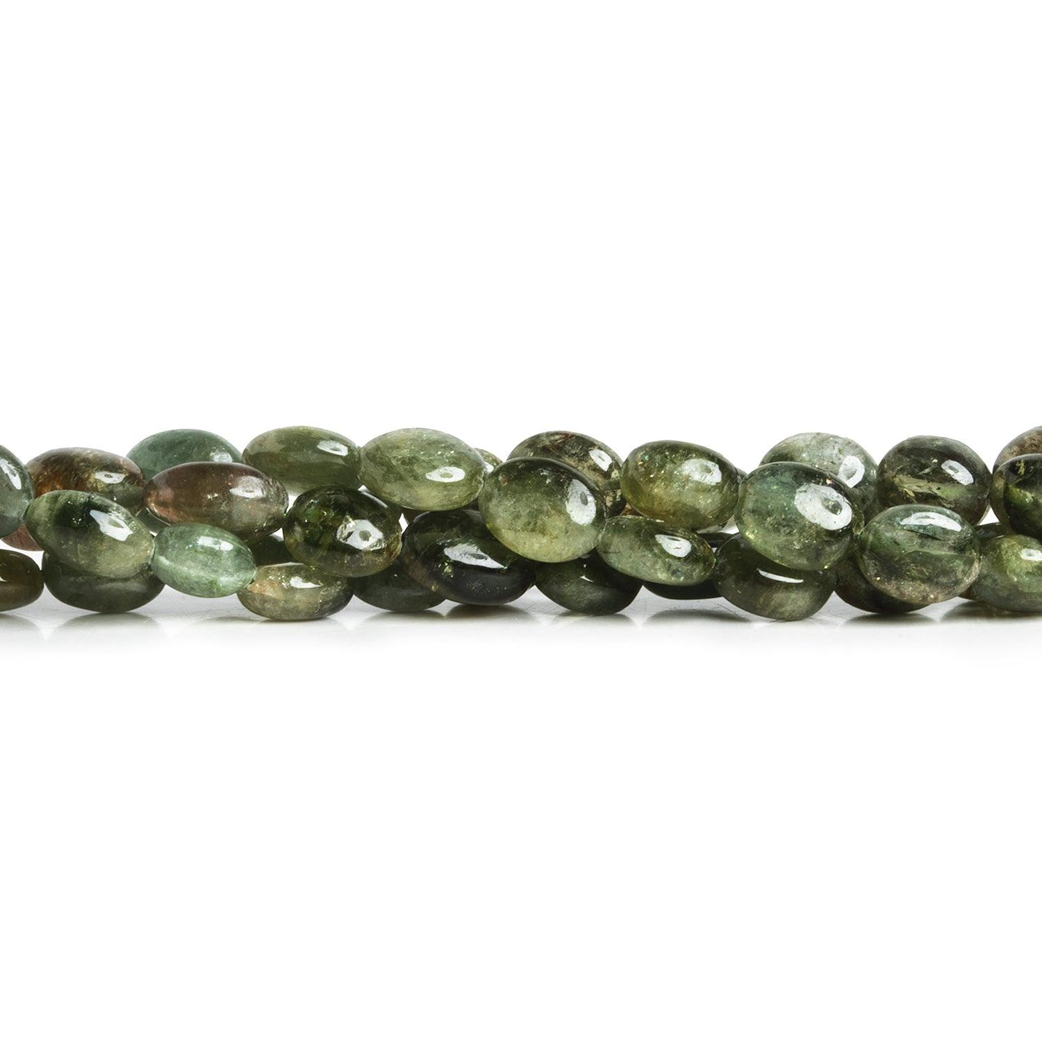 7x6mm Green Tourmaline Ovals 18 inch 54 - The Bead Traders