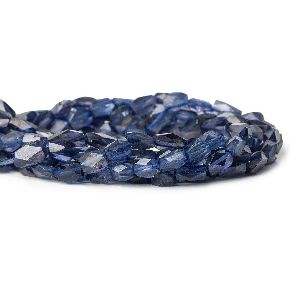 7x6mm Iolite Bead Faceted Rectangles 14 inch 25 beads - The Bead Traders