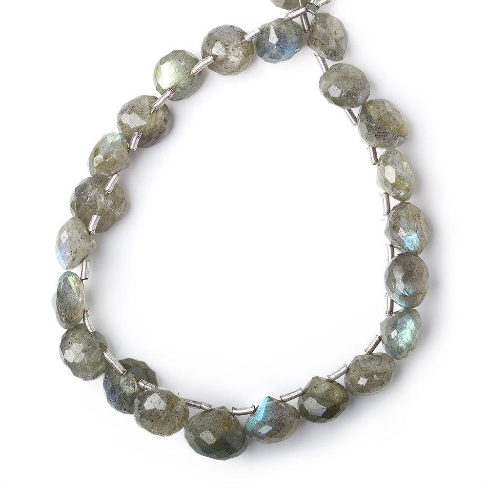 7x8-8x9mm Labradorite Faceted Candy Kiss Beads 8 inch 25 beads - The Bead Traders