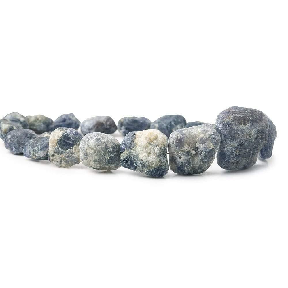 8-13mm Iolite Beads Tumbled Hammer Faceted Square 8 inch 11 pcs - The Bead Traders