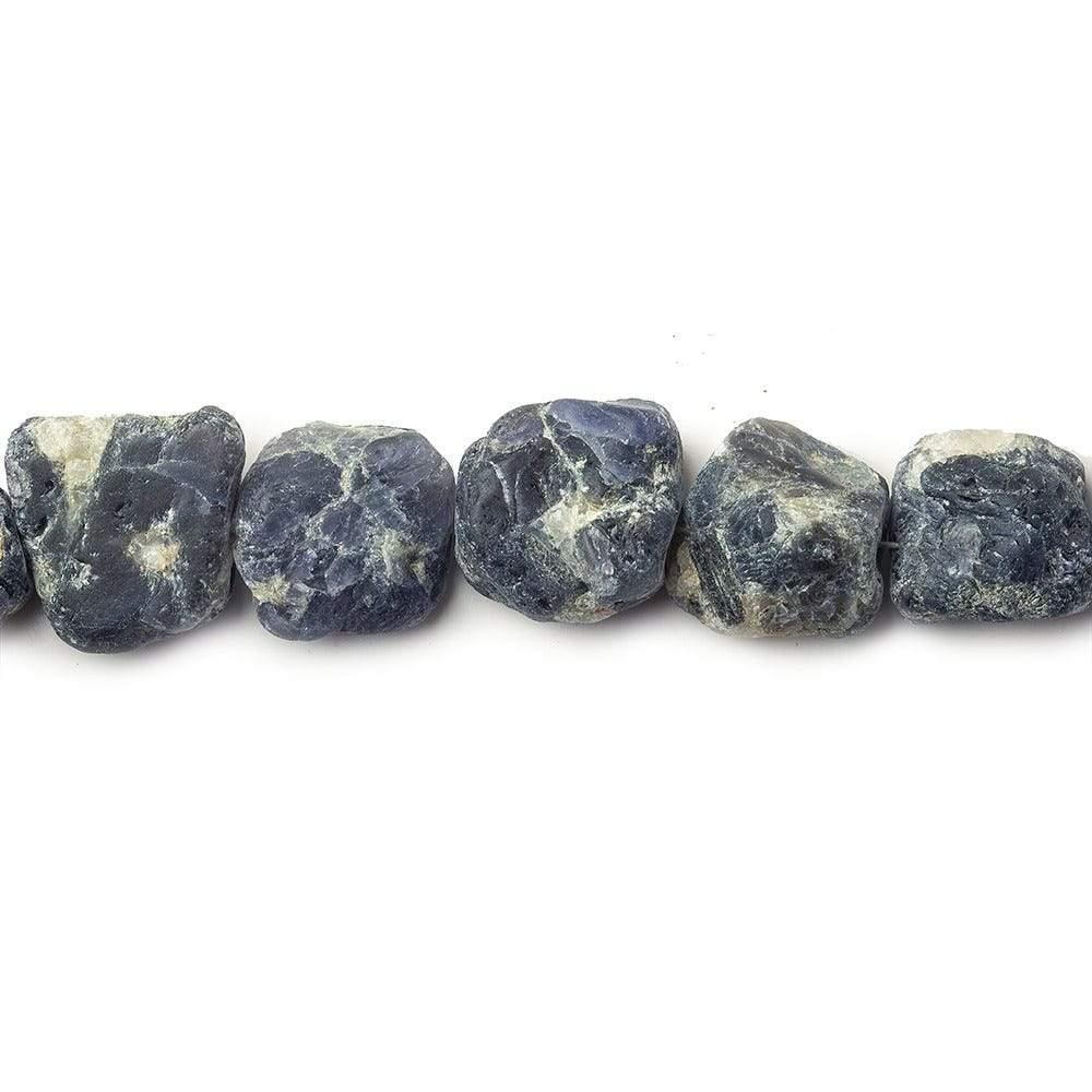 8-14mm Iolite Beads Tumbled Hammer Faceted Square 8 inch 19 pcs - The Bead Traders