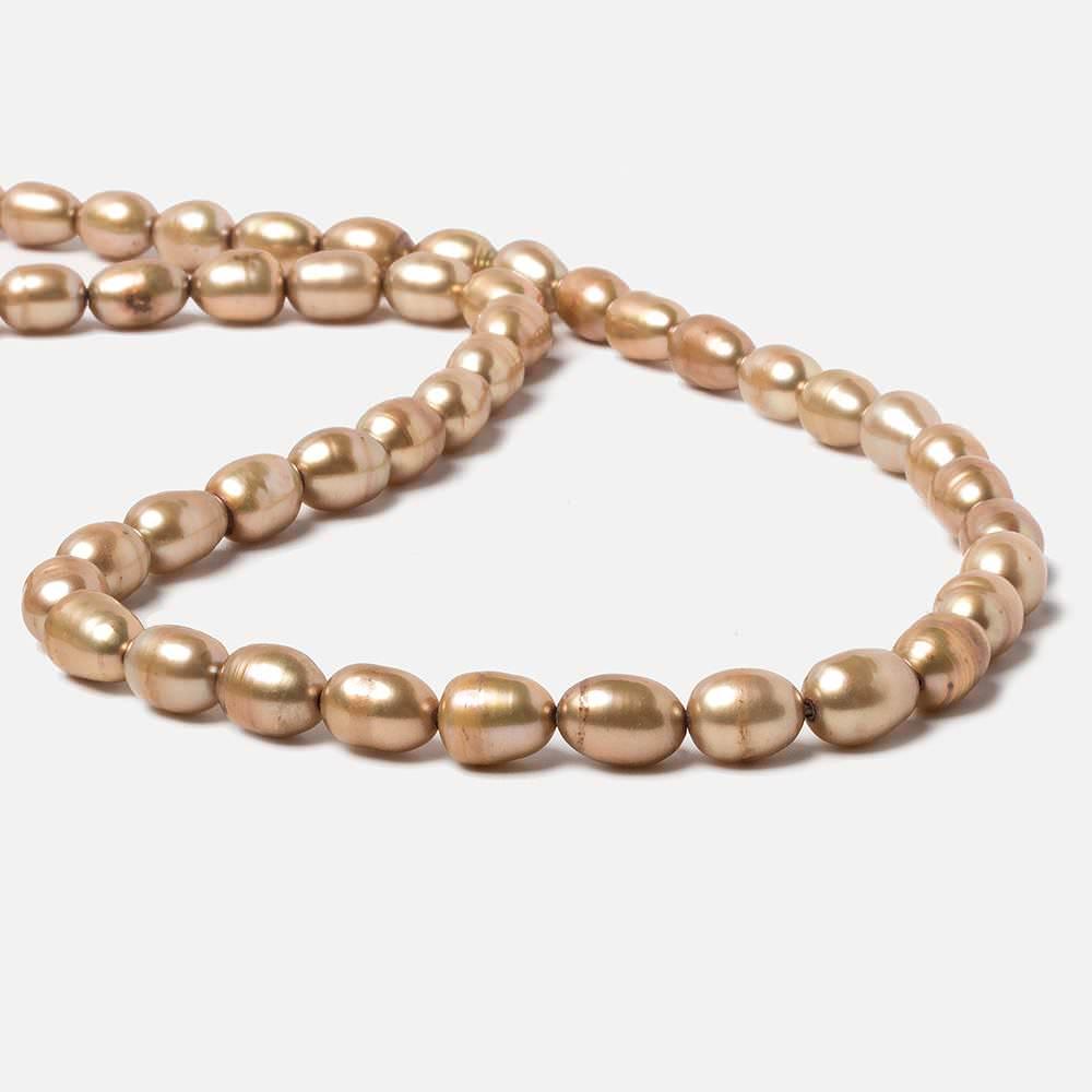 8 - 9mm Champagne Baroque Freshwater Pearl Strand 55 pieces - The Bead Traders