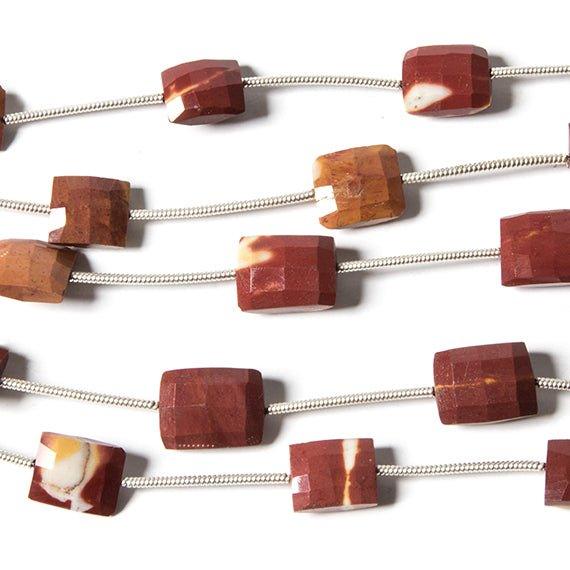 8-9mm Moukaite Jasper Faceted Square & Rectangle 6 inch 6 Beads - The Bead Traders