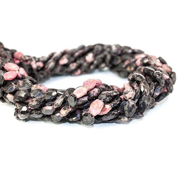 8-9mm Rhodonite Faceted Nugget Beads 13.5 inch 40 pieces - The Bead Traders