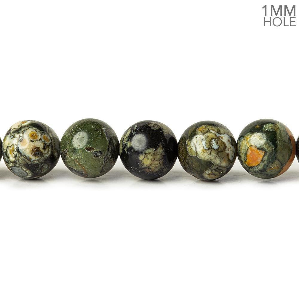 8.5mm Rhyolite Plain Round 1mm drill hole beads 15.5 inch 46 pieces - The Bead Traders