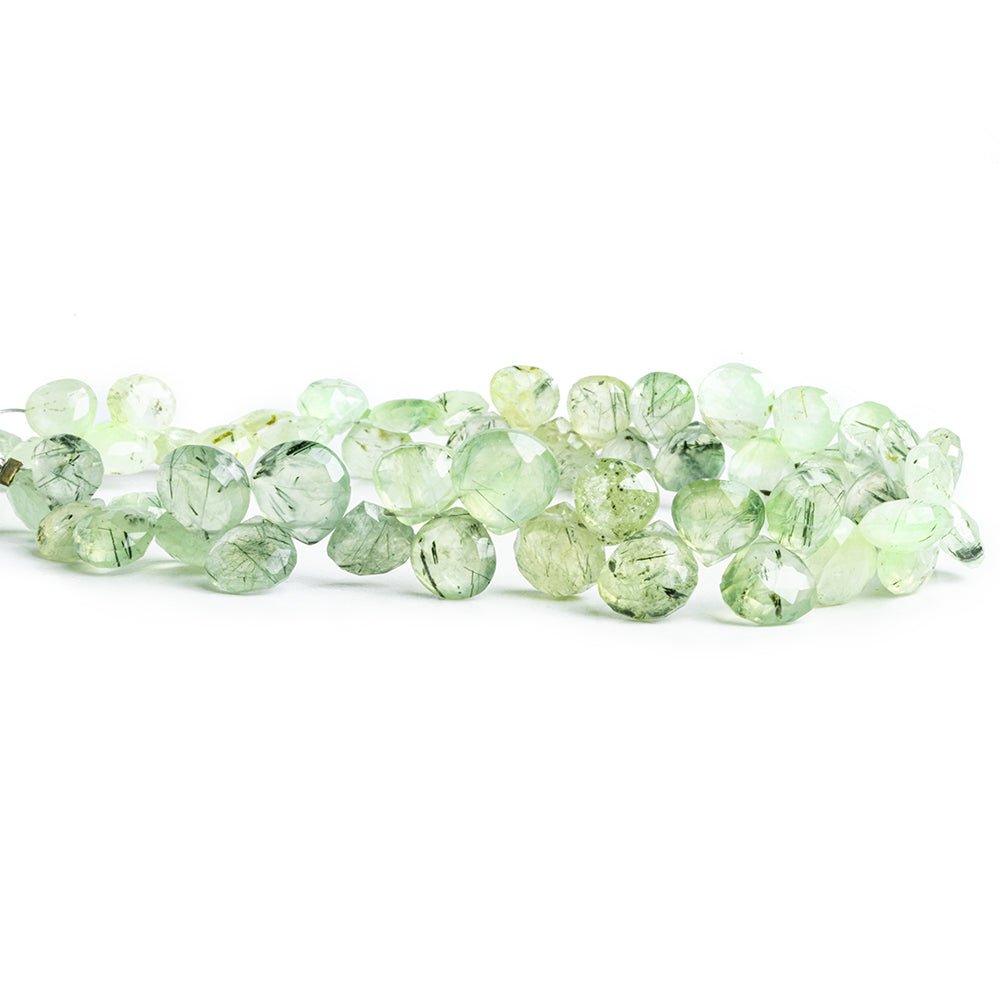 8mm-9mm Prehnite Faceted Heart Beads 8.5 inch 54 pieces - The Bead Traders