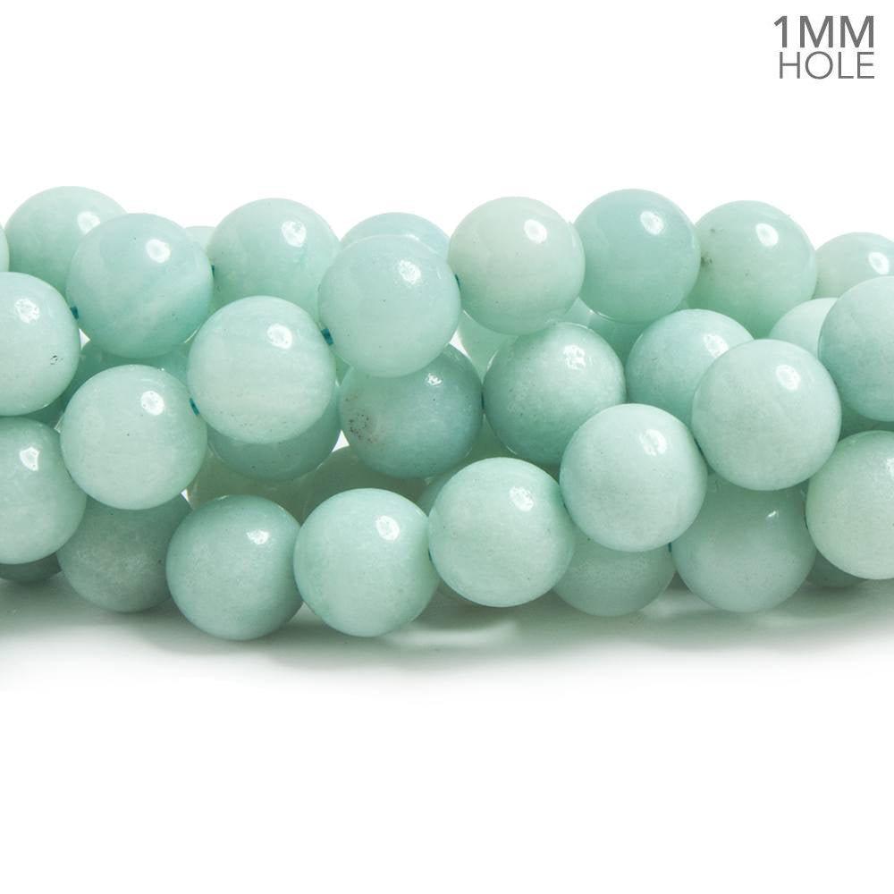 8mm Amazonite plain round beads 15 inches 50 pieces - The Bead Traders