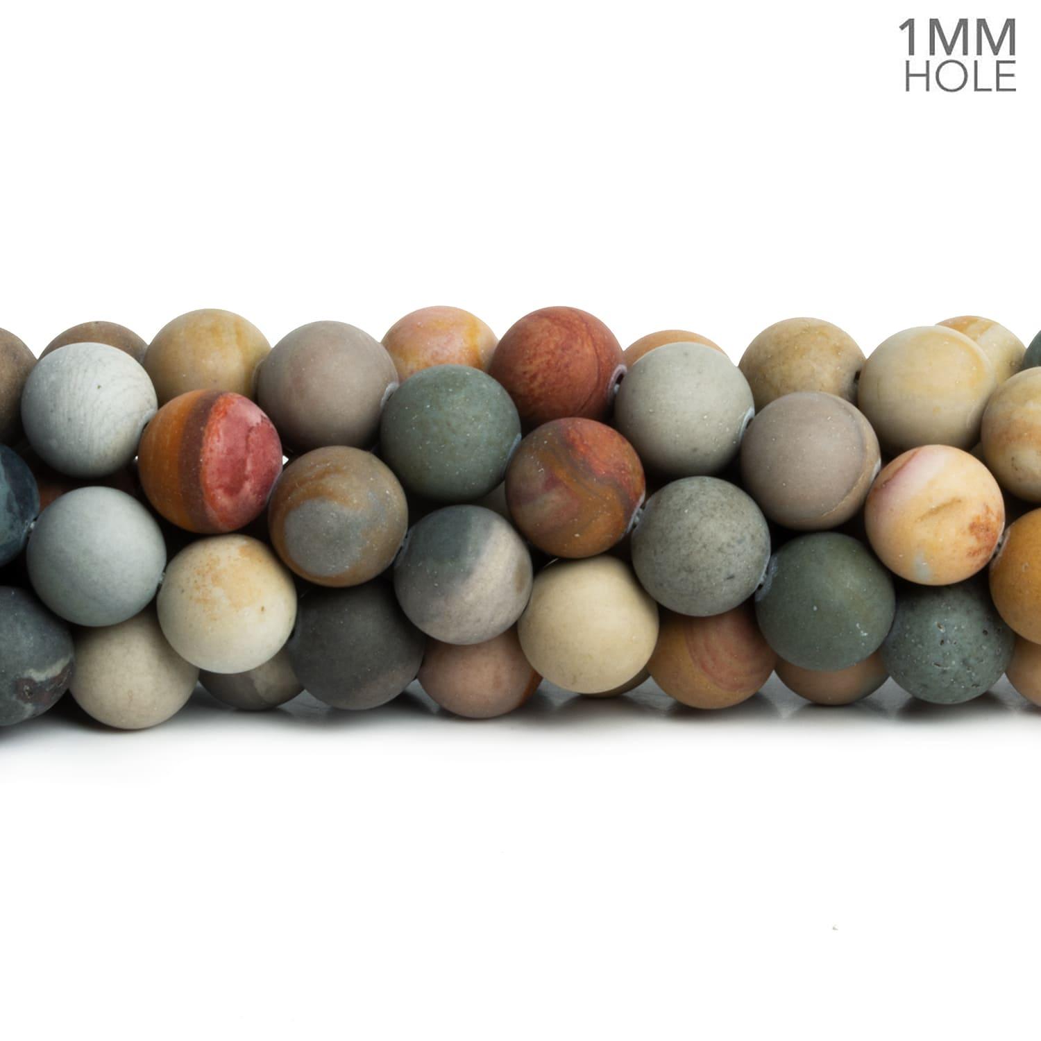 8mm American Picture Jasper Plain Round Beads 15 inch 45 pieces - The Bead Traders