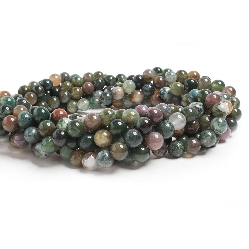 8mm Fancy Jasper plain round beads 15 inch 48 pieces - The Bead Traders