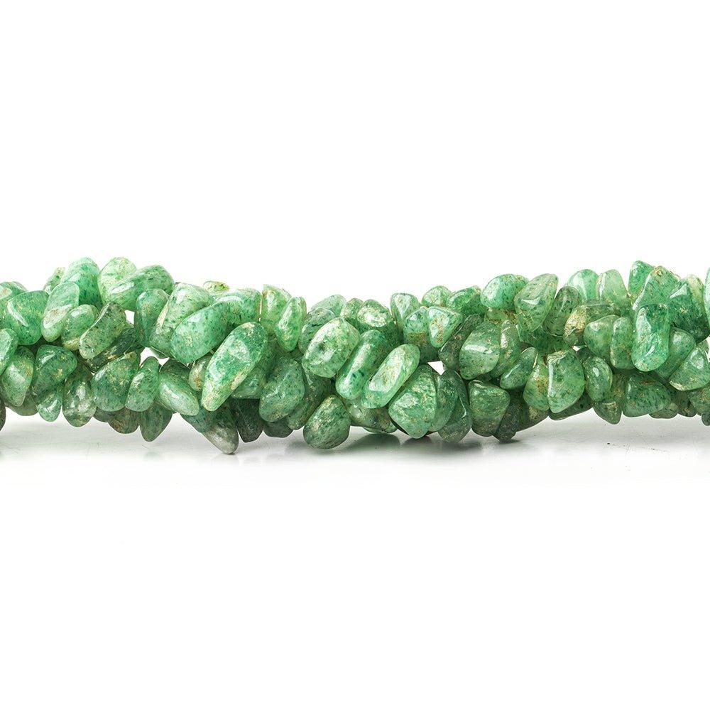 8mm Green Aventurine Chip Beads, 36 inch - The Bead Traders