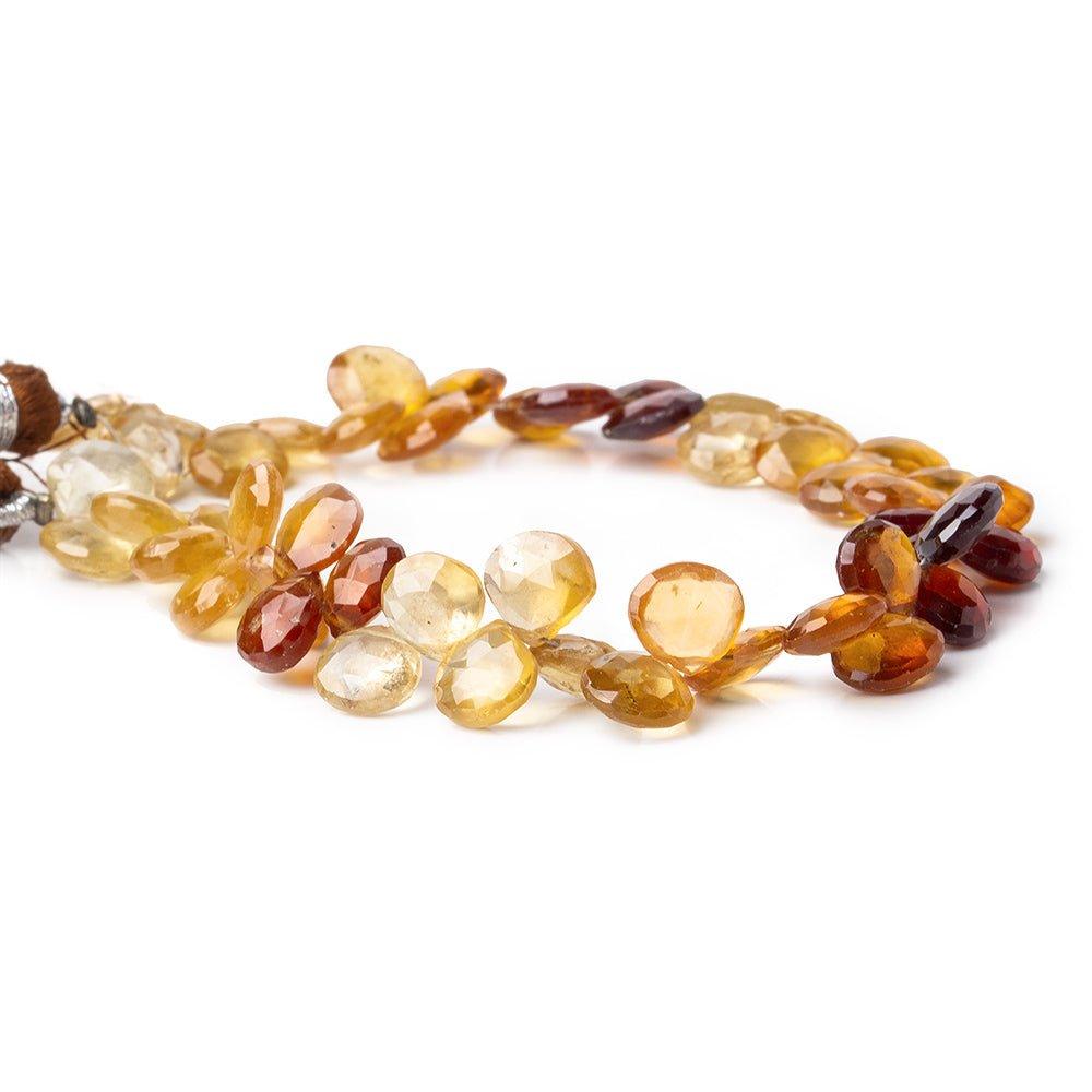 8mm Hessonite Garnet Faceted Heart Beads, 8 inch - The Bead Traders