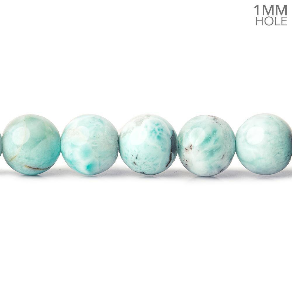 8mm Larimar Plain Round Beads - The Bead Traders