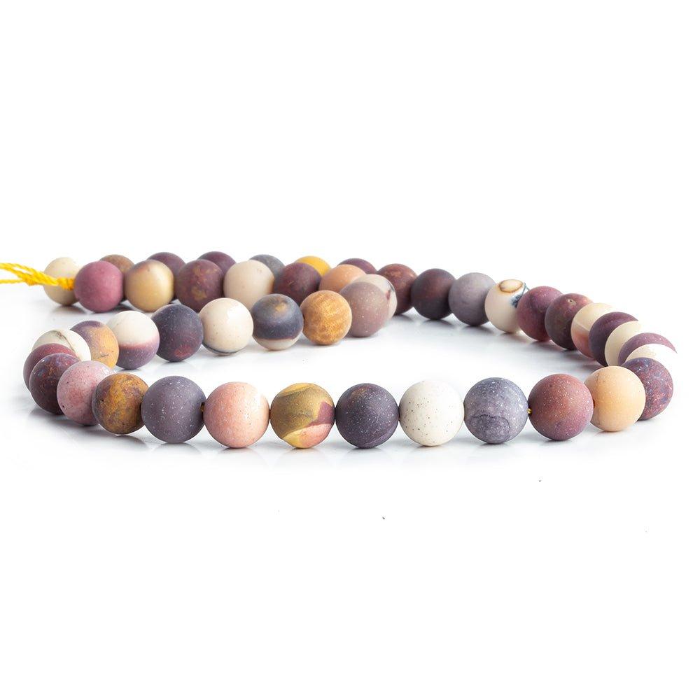8mm Matte Mouakite Jasper Plain Round Beads 15 inch 45 pieces - The Bead Traders