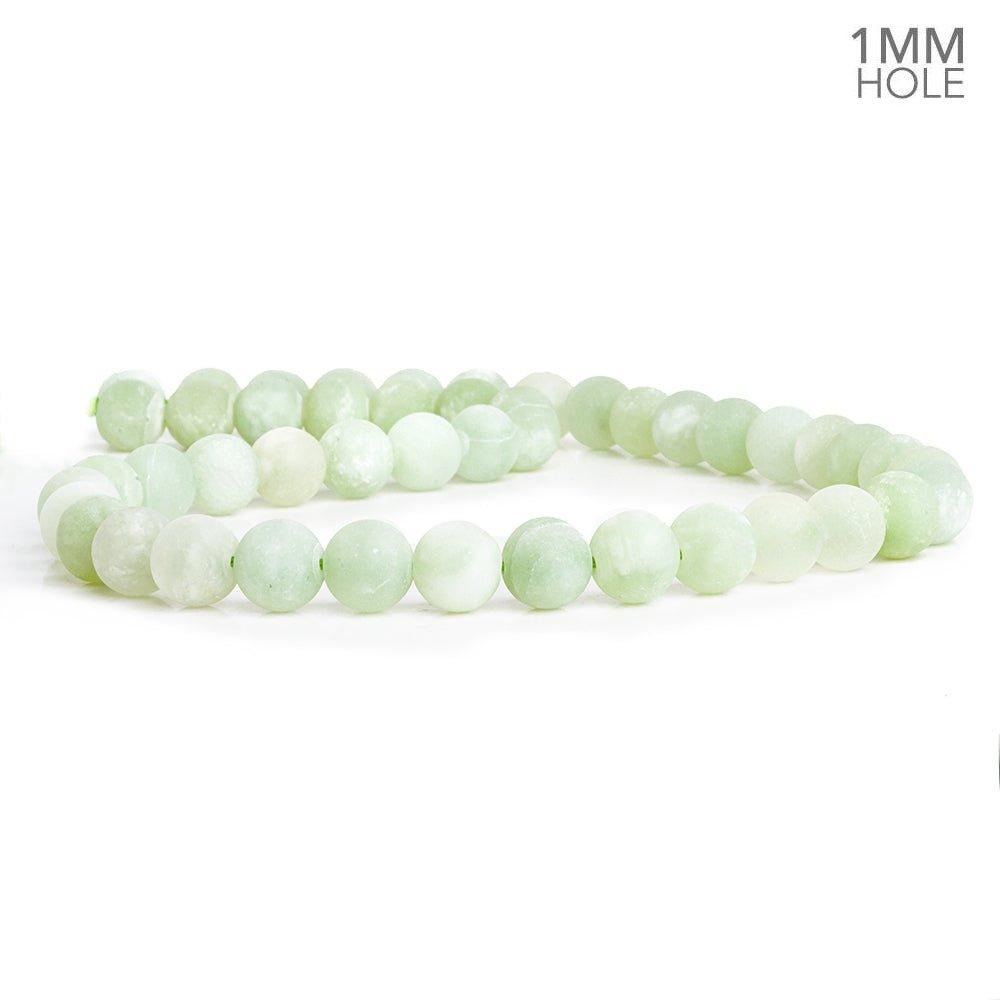 8mm Matte Serpentine Plain Round Beads 15 inch 45 pieces - The Bead Traders