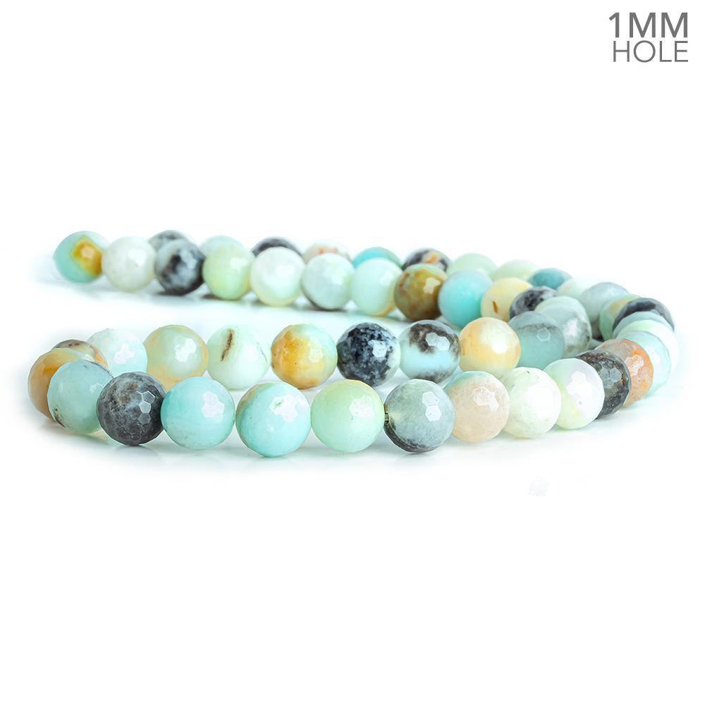 8mm Multi Color Amazonite faceted round Beads 15 inch 49 pieces - The Bead Traders