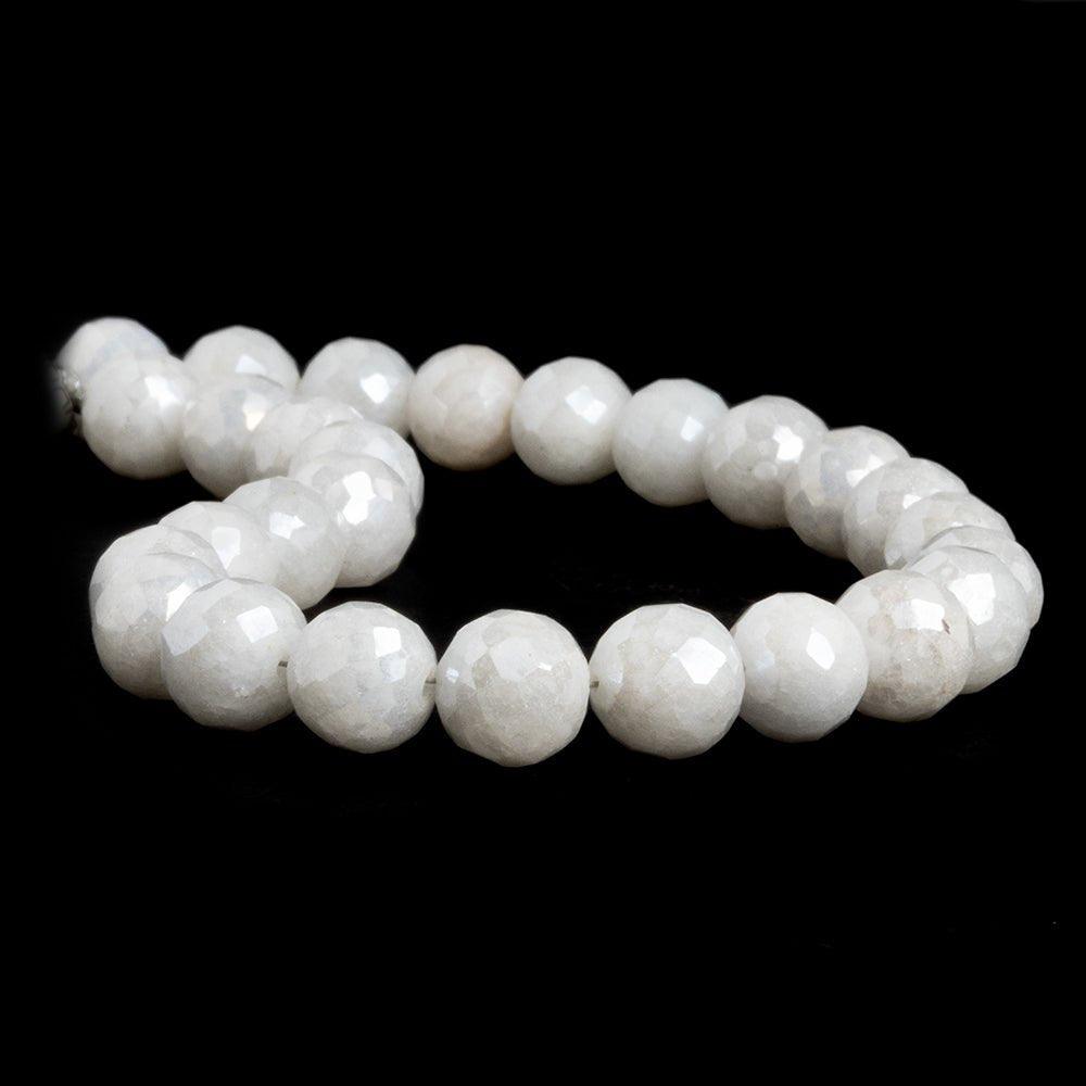 8mm Mystic White Quartz Faceted Round Beads 8 inch 25 pieces - The Bead Traders