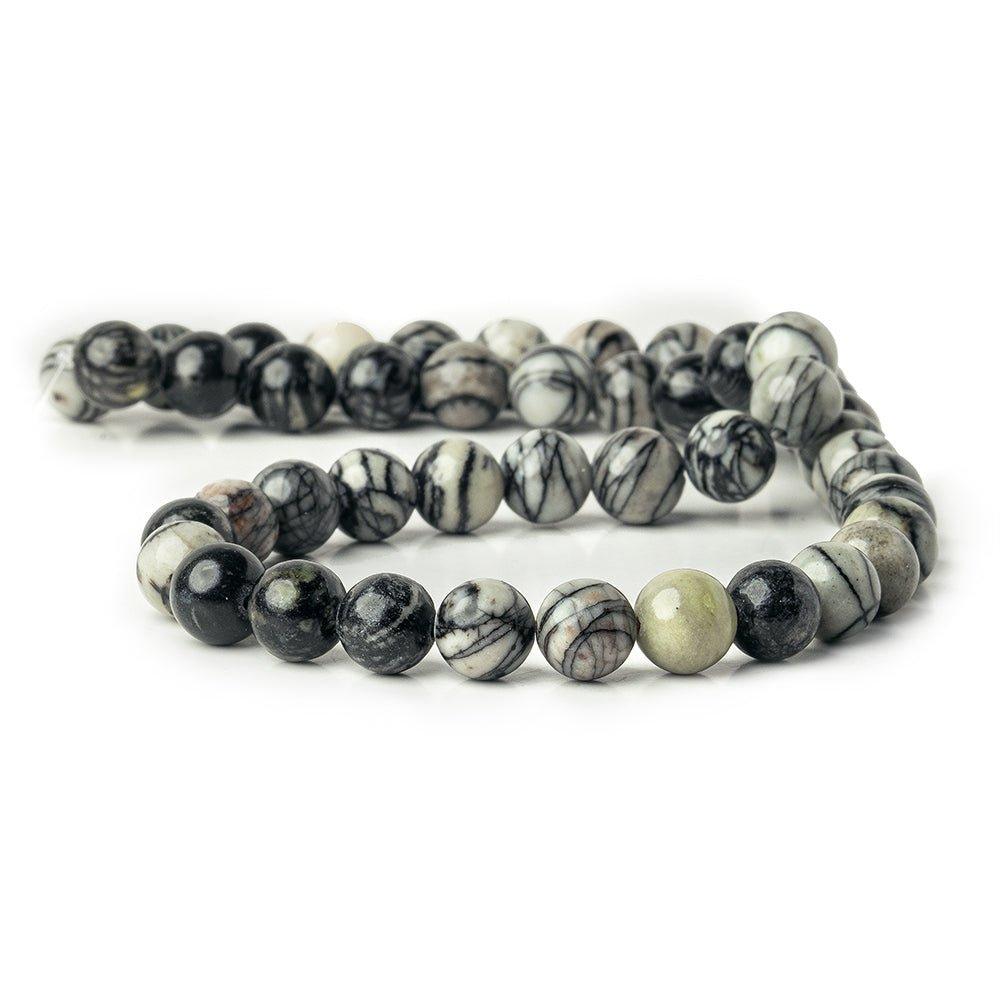 8mm Picasso Jasper plain rounds Large 1mm Hole 15 inch 46 beads - The Bead Traders